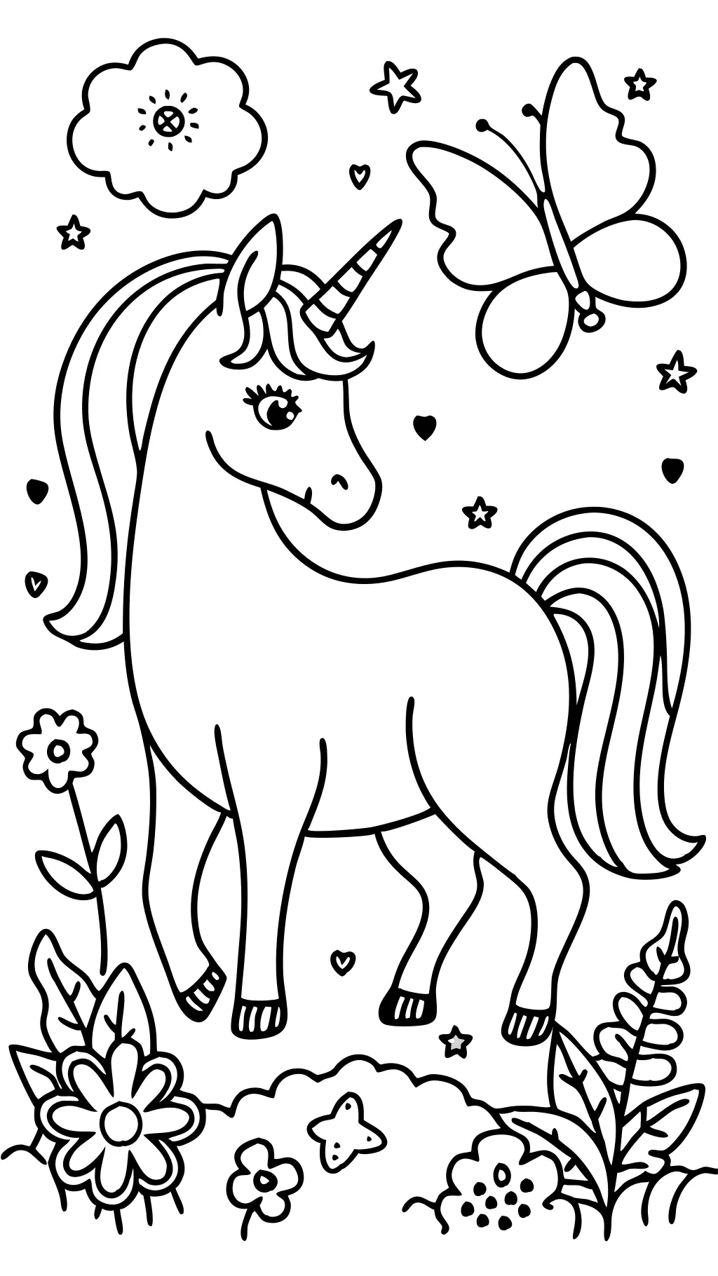 color unicornio. Página